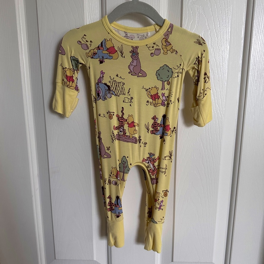 NWOT Pooh Little Sleepies Crescent Zippy Newborn